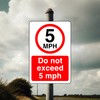 do not exceed 5 mph - 1.2mm Rigid plastic high-visibility