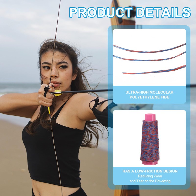 sourcing map Archery Recurve Bow String Serving Thread 120 Yard