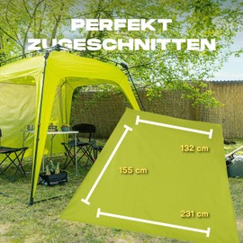 Lumaland Outdoor Side Panel for Pop Up Gazebo, Side Wall for Garden Tent, Camping Party Tent, Green