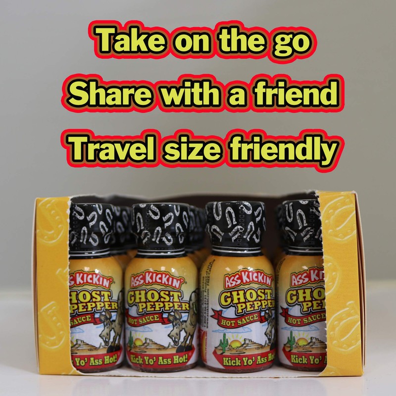 ASS KICKIN' Ghost Pepper Premium Hot Sauce Bottles Gourmet Gift