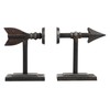 Creative Co-Op Bronze Arrow Shaped Cast Iron Bookends (Set of