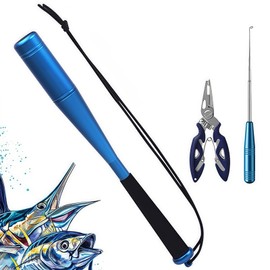 Kiuiom Fish Killer Fishing Pliers, Fishing Fish Killer, Fish Blackjack, Set of 3 Aluminium Fish Numisers, Fishing Pliers and Fish Hook Remover, Fishing Accessories for Beginner Anglers