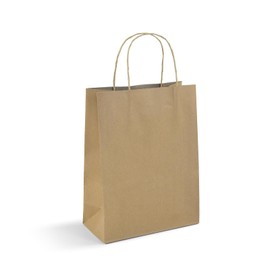 Paper Gift Bags with Handles, 8x4.25x10.5 100Pcs Brown Gift Bags Bulk, Gift Bags Medium Size Kraft Paper Bags, Wedding Gift Bag, Goody Party Favor Bags, Retail Merchandise Bags, Grocery Shopping Bags