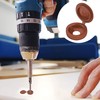 Screw Covers 100pcs Brown Plastic Screw Cap Hinged Fold Over
