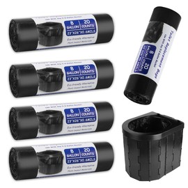 Pack of 100 Toilet Bags Black Set, 30 L Biodegradable Toilet Bag, Bag for Camping Toilets, Waterproof Separation Toilet Accessories, for Mobile Toilets, Hiking, Travel