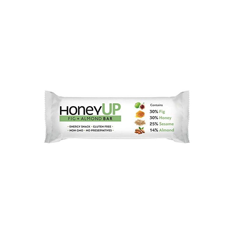 HoneyUp Fig & Almond bar, Display Box 12 bars x