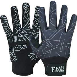 EFAH SPORTS Baseball Batting Gloves for Youth Adult Mens Kids Boys Padded Comfortable Softball Batting Gloves with Super Grip Finger Fit Palms (Grey, Adult XX-Large)