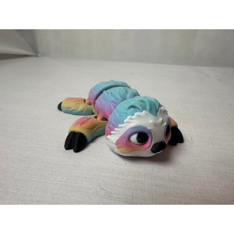 3D Articulating Sloth Decorative Figurine with Magnets - Color: Glow