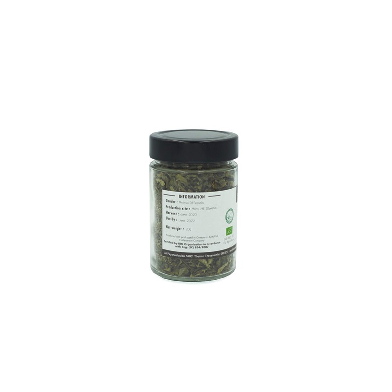 Collecteave Organic Greek Lemon Balm - Glass Jar - 20