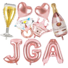 JGA Decorative Women, XXL JGA Balloons, Rose Gold, Stag Night Women Decoration, Bride To Be Decorative Foil Balloons Rose Gold for Bachelorette Party Bridal Night