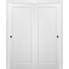 SARTODOORS Sliding Closet Bypass Doors | Quadro 4115 White Silk