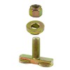 L Track Threaded Bolt Double Stud Fitting,5,500 Pounds Break Strength,
