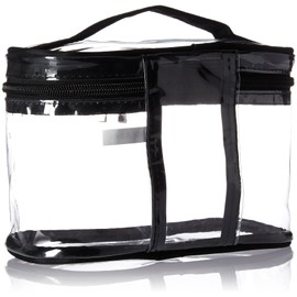 Sicara Clear Cosmetic Bag Oval Train Case, 9.6 ounces, (2 Pack)