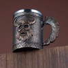 Arola Taza de hacha vikinga, taza de cerveza de calavera
