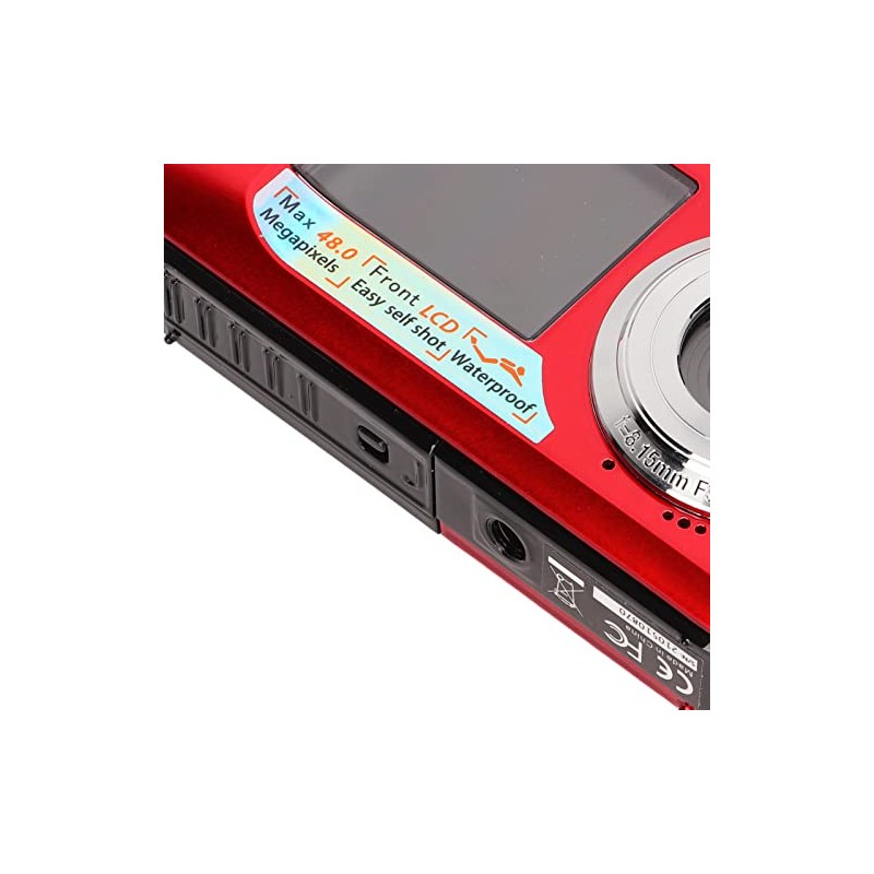 Waterproof Digital Camera, Full HD 2.7K 48MP 10ft Waterproof Underwater