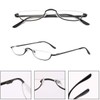 DABYDA Half Reading Glasses，Metal Frame Readers for Women Men with