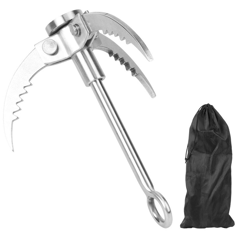 Grappling Hook, Grapple Hook Stainless Steel Claw Carabiner Stainless Steel