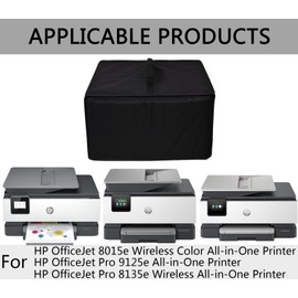 CouldyCasi Printer Dust Cover Antistatic Heavy Duty Waterproof Printer Cover for HP OfficeJet 8015e Wireless Color All-in-One Printer/Pro 8135e/Pro 9125e/Pro 8139e Printer Nylon Fabric Printer Case