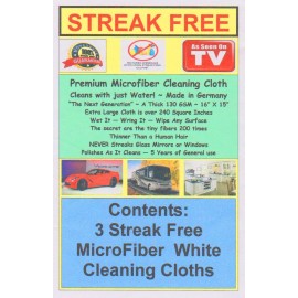 Streak Free Cloth 3 Streak Free MicroFiber Cleaning Cloths FREE! 1st Class Mail Made in Germany!