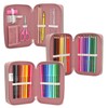 TOPModel Velo Fleur Triple Pencil Case with Pens, multicoloured, Modern