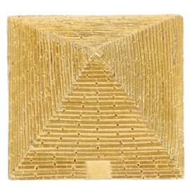 Zerodeko Egyptian Pyramid Statue: Golden Resin Pyramid Collectible Egypt Decorations Egyptian Pyramid Decor Pyramid Sculpture Ancient Building Model for Egypt Souvenirs Accessories