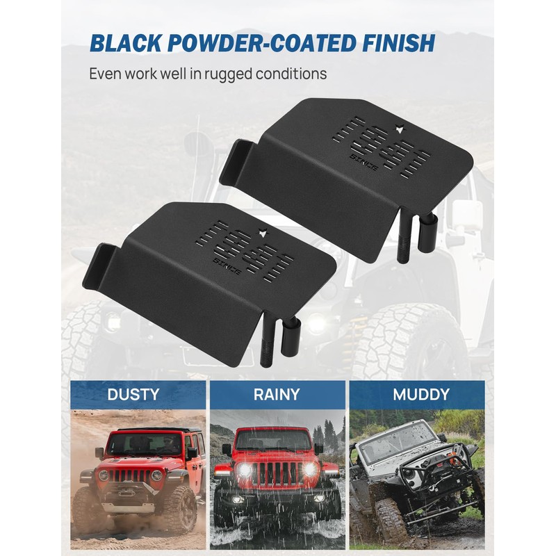 JOYTUTUS Upgraded 120° Wrangler Foot Pegs Compatible with Wrangler JK
