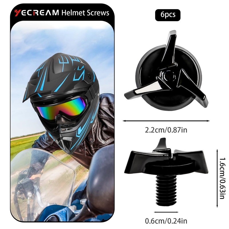 YECREAM Helmet Visors Screws- Replacement Screw for Helmet Visor Helmet
