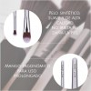 Mist Jewel Brochas De Maquillaje 14 Piezas Plateadas Pelo Sintetico