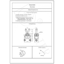 Car Toggle Switch SPST 2 Pin On/Off Switch DC 12V 24V AC 10A 250V 15A 125V Metal Switch for Car, Boat, etc ASW-23-101A