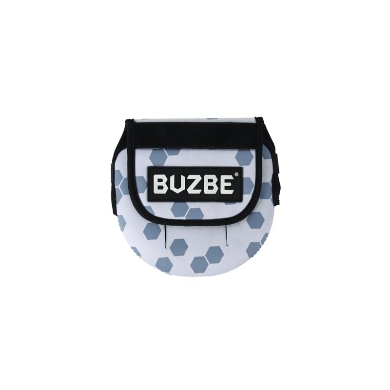 BUZBE Neoprene Spinning Reel Cover - Medium - White Hex
