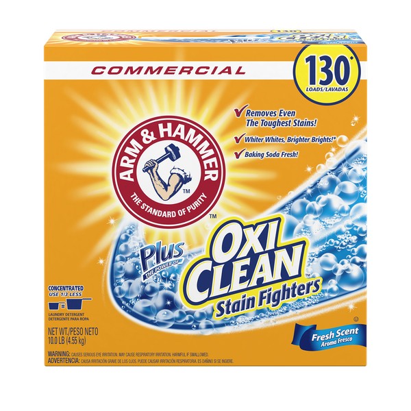 Arm & Hammer 33200-00108 Powder Laundry Detergent, OxiClean, Fresh Scent, 9.92 lb. (Pack of 3)
