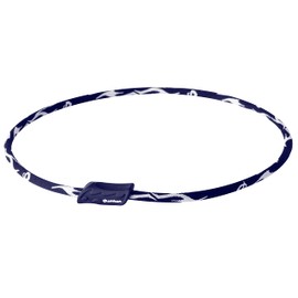 Phiten X30 Tribal II Titanium Necklace - Sport Necklace Permeated with Aqua Titanium Technology for Neck and Shoulder - Power Elastomer Core with Micro Titanium Spheres (22 Inch, Navy)