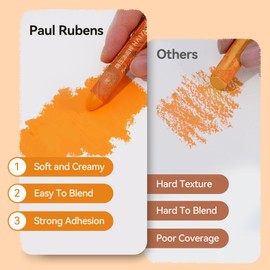 Paul Rubens Oil Pastels, 8 Bright Yellow Colours HaiYa Artist Soft Oil Pastels Vibrant and Creamy, Art Supplies for Artists, Beginners, Students, Art Painting, Drawing