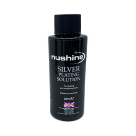Nushine Silver Plating Solution 1.7 Oz - permanently plate PURE SILVER onto worn silver, brass, copper and bronze (ecofriendly formula)