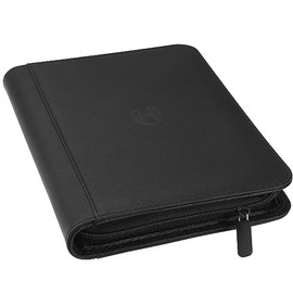Card Binder 4 Pocket with Zipper, 288 Pockets Trading Card Holder Book, Premium PU Cover Zip Folder Binder, Side Loading Carrying Case Binder Album for TCG, MTG, Sports Cards, Game Cards