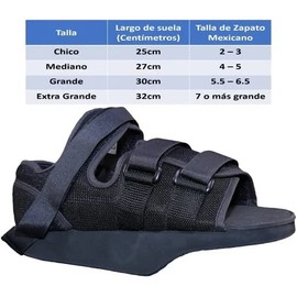 GAMBIMEDIC Zapato Volado De Antepie Ortopedico Para Rehabilitacion Tobillo Esguince Bota Medica Pie Fractura Dedo Varias Tallas (Chico)