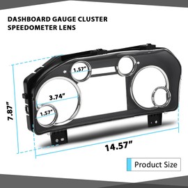 CHEDA Dashboard Gauge Cluster Speedometer Lens Compatible with Dodge Ram 1500 2500 2013-2018 68205928AA