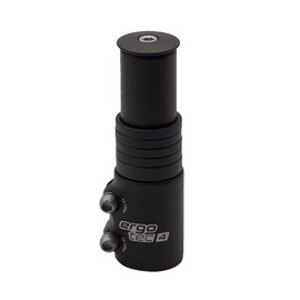 P4B Ahead Adapter for 1 1/8 Ahead Stems in Black/Matt | Safety Level 4 | Includes 5 Spacers | Ergotec Ahead 3 Stem Adapter for Bicycle and E-Bike