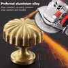 YBCCBY 12 Pack Gold Cabinet Knobs, Pumpkin-Shaped Brass Handle, 28mm