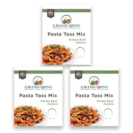 A Blend Above Tomato Basil Italiano Pasta Mix, Noodle Toss Mix, Best Sellers - (3 Pack) No MSG, Gluten-Free, All Natural, Makes 16 Ounce Pasta, Premium Noodle Seasoning