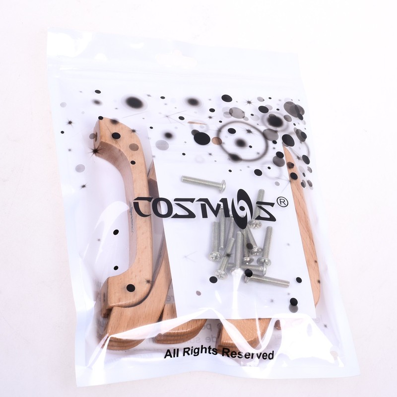 Cosmos 6 PCS Wood Cabinet Drawer Handles Pulls with Screws