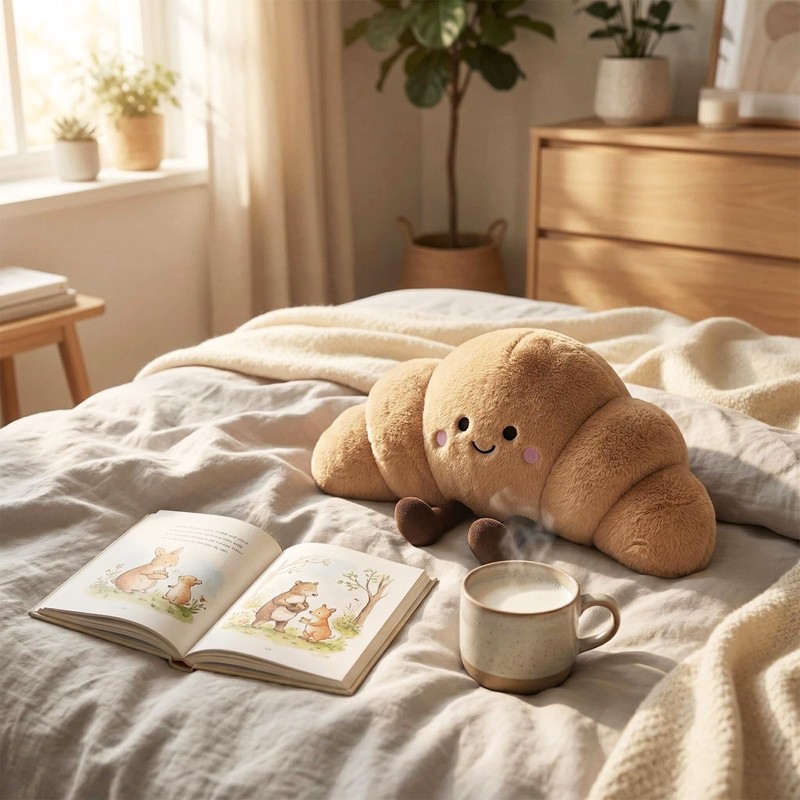 VigorSpring Croissant Plush Pillows 15 Inches