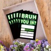 UIBOVA Bruh Birthday Invitations, Glow Neon Birthday Party Invitations, 20