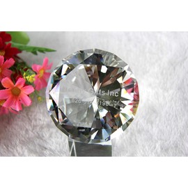 #120mm Crystal Diamond Jewel Paperweight (clear)