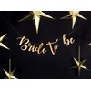 PartyDeco Banner Bride To Be in Gold Banner for Bachelorette