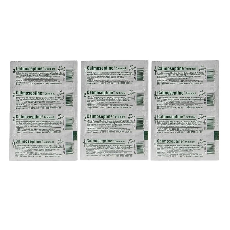 Calmoseptine Ointment Foil Packets 1/8 Oz 3.5G for Rashes and
