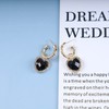 Boho Onyx Heart Drop Earrings Black Gemstone Heart Dangle Earrings