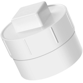 4" PVC Sewer Cleanout Adapter with Plug Pipe Fitting, PVC DWV Flush Sewer Cleanout Cap for Outdoor Garden,RV and More Drainage Piping System.