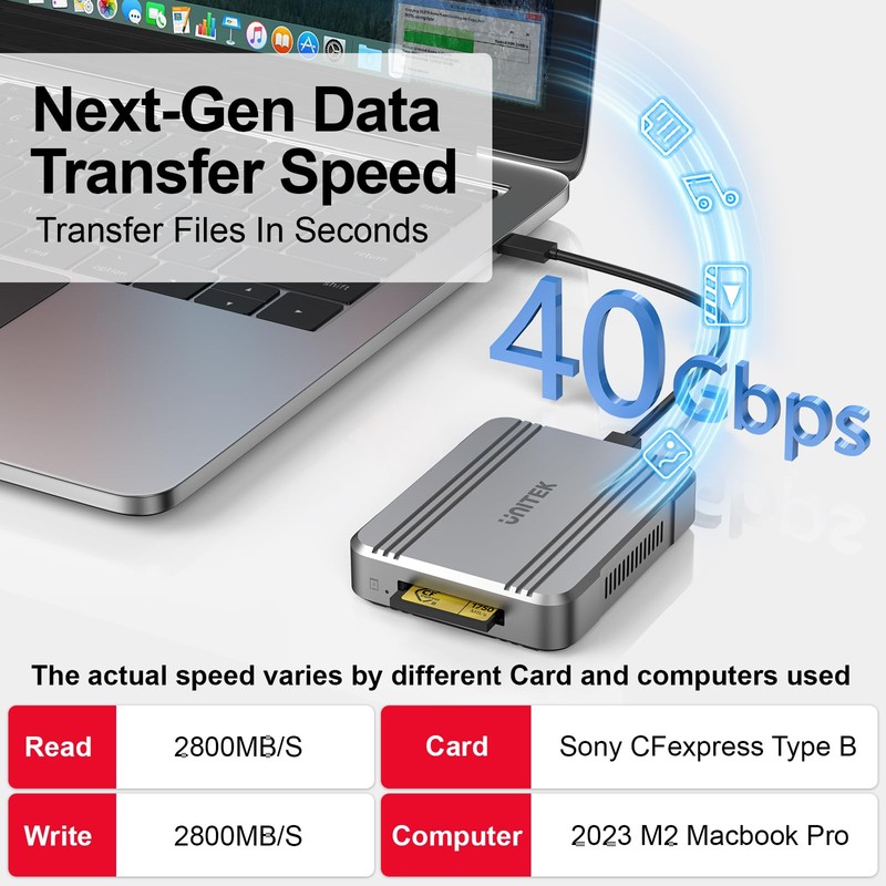 40Gbps CFexpress 4.0 Type B Card Reader - USB4 CF