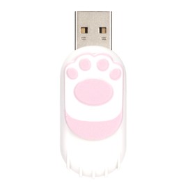 USB Flash Drive Cat Paw Shape Portable U Disk Large Storage Stick for Computer LaptopPink 64GB
